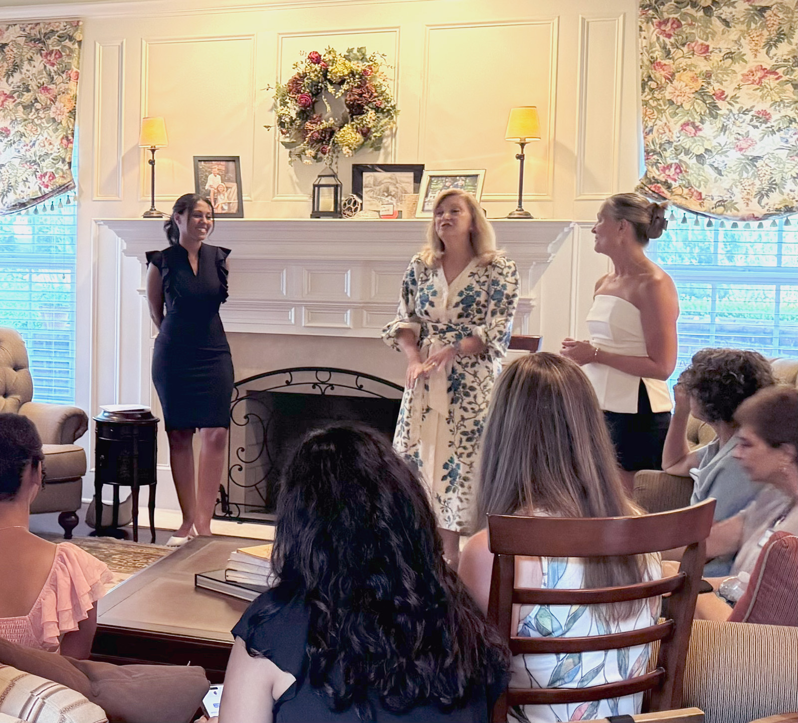 Tara Seward speaking to supporters at campaign launch event for Dublin School Board